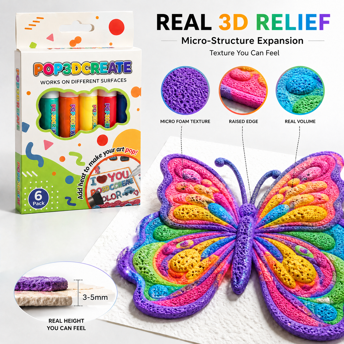 Save 50% by ordering today丨Obsidelle® 3D Relief Art Pen – Turn Flat Drawings Into Touchable 3D Art