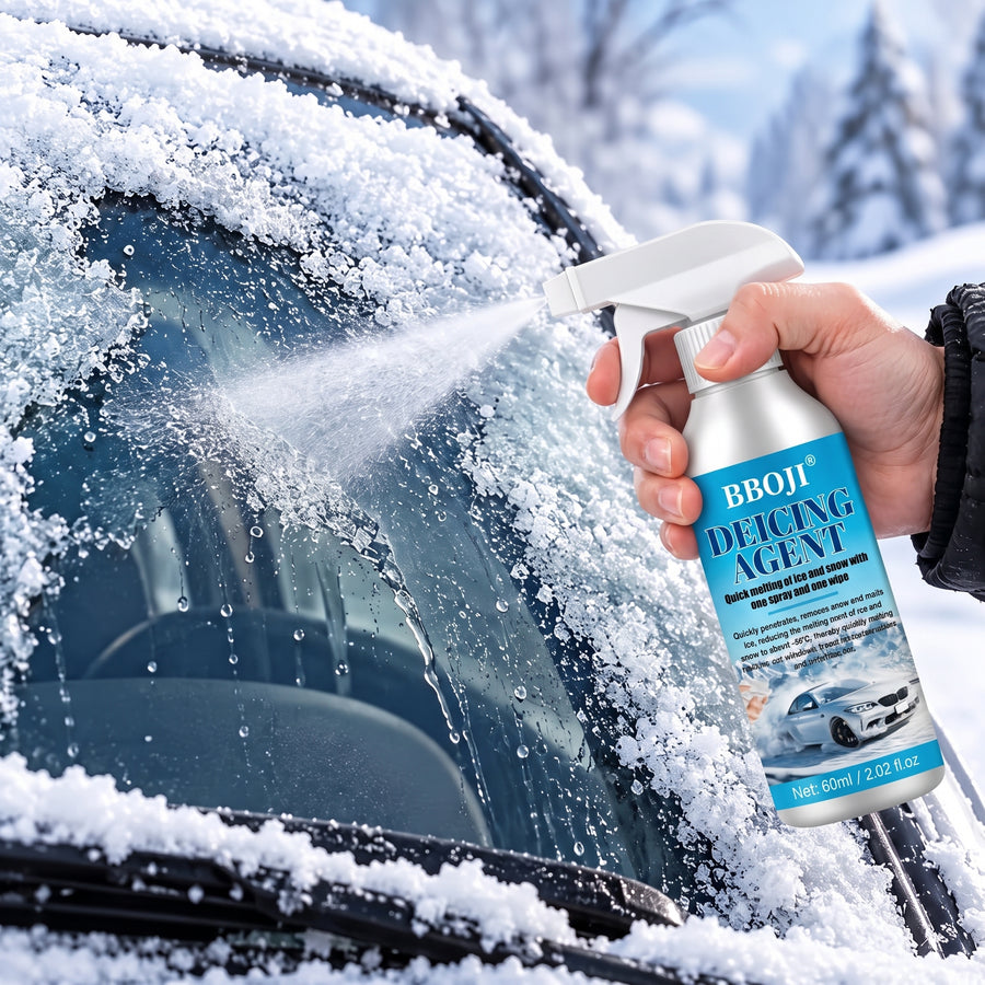 Clearer windshield after using deicing spray