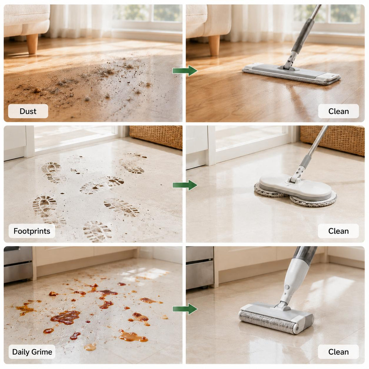 🧹 Replace Heavy Floor Cleaner Bottles Multi-Surface Cleaning Sheets Deep Clean Floors With Just Water